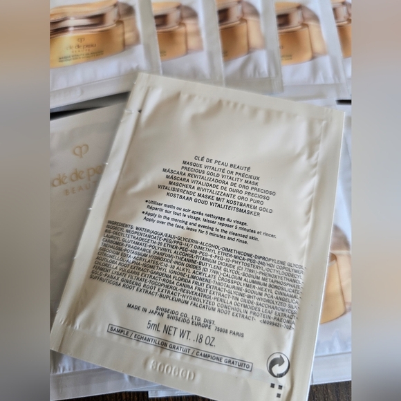 Cle de Peau, Previous Gold Vitality Skincare Mask - BUNDLE SET of 12! - Picture 3 of 5